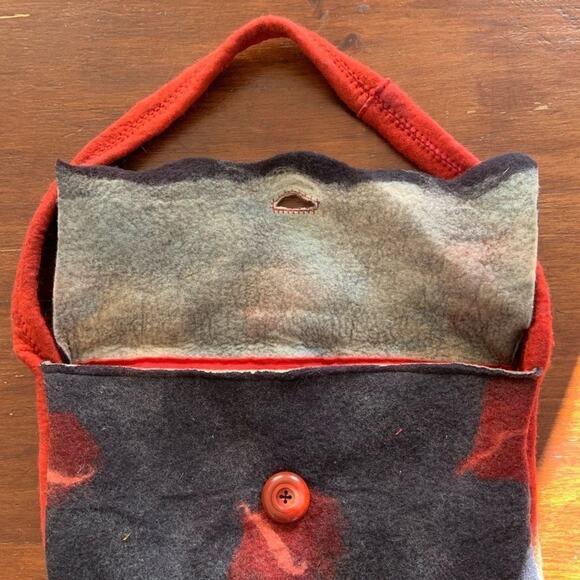 Maine made handcrafted fiber arts purse clutch bag from one lupine boutique! - Picture 7 of 9